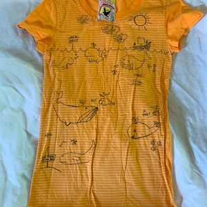 Orange Whales T-Shirt